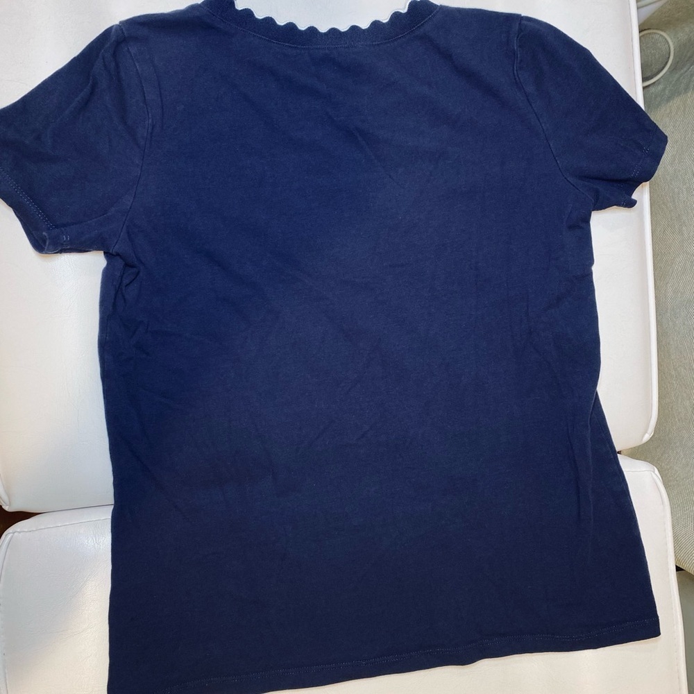 Anne Klein Deep Blue Top - Picture 3 of 5